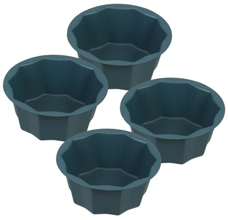 Kisangel Lot de 4 Pots de Jardin Ronds en Plastique PP Vert Multifonctionnels pour Plantes D'intérieur et Décorations de Maison Polyvalents