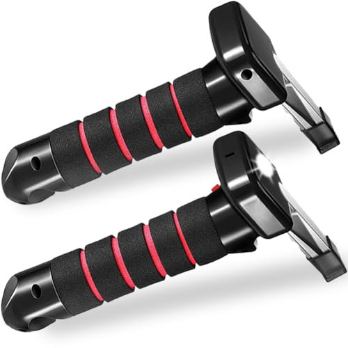 2 Stück Einstiegshilfe Auto Senioren,Stützgriff aus Schmiedestahl mit LED-Taschenlampe,Ausstiegshilfe Auto Griff kompatibel mit Behinderte/Schwangere/Übergewichtige Menschen/oder andere Verwundete