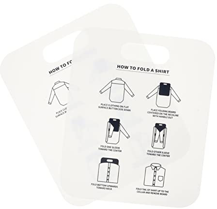 OKUMEYR 2stücke Teiliges Shirt Faltbrett Aus Weißem Pp Praktisches Kleidungsfaltbrett Für Erwachsene Platzsparendes Wäschefaltbrett Einfaches Hemden Falten Und Ordnen Haushalts-falthilfe