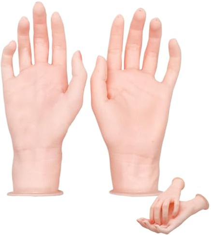1 par de maniquí Hand, plástico Falso Falso Modelo de mano Joyería Mano de joyería Estable Pulsero de pulsera Pantalla de soporte para la tienda de casas de casas de exhibición de pulseras Pendientes