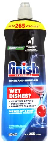 Finish Powerball Rinse and Shine Aid Dishwasher - 800ml | Up to 265 Washes