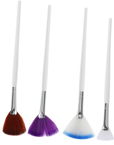 DEARMAMY 4pezzi Pennelli Ventaglio Per Pennello Applicatore Maschera Strumenti Per Applicazione Pennello Per Pennelli Per Trattamenti