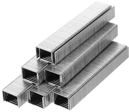 BAZEITFLOW Graffette Pneumatiche Per Lavorazione Del Legno 1000 Pezzi in Acciaio Al Carbonio Graffette a Strette Per Carpenteria Utilizzo Professionale e Personale