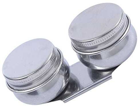 OSALADI 3 Piezas Pintura al óleo de doble aceite acero boca Copa de paleta para pintar Topas de pintura con tapas taza de paleta de artistas taza de paleta de doble cucharón