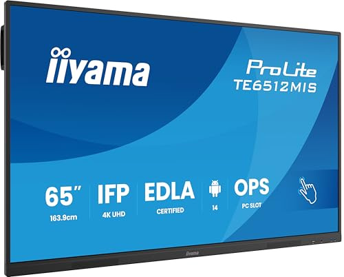 iiyama ProLite TE6512MIS-B4AG Interaktiver 65' 4K UHD Touchscreen für eine interaktive Zusammenarbeit
