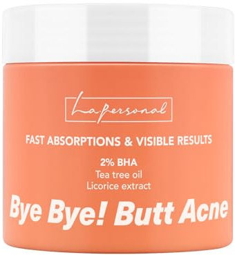 LA.PERSONAL Glúteos Acné Crema 160ml, Reducir Muslos y Glúteos los Acné, Granos y Manchas oscuras, Crema Antiacne Cuerpo, Hidratante y Suavizante, Restaurar Finura Piel