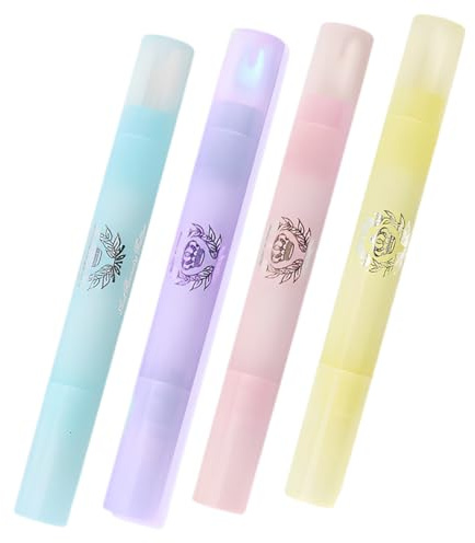 AEKZOX Stylo Correcteur Vernis à Ongles Lot de 4 avec 9 Pointes de Rechange pour Corriger et Effacer les Débordements Outil de Précision pour Manucure et Pédicure Finition Propre et Nette