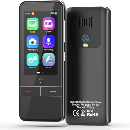 Language Translator Device, High Accuracy Portable Real-Time Two Way Instant Translator, 139 Languages Offline Online Interpreter Voice Text Photo Translation for Travelling Learning Business