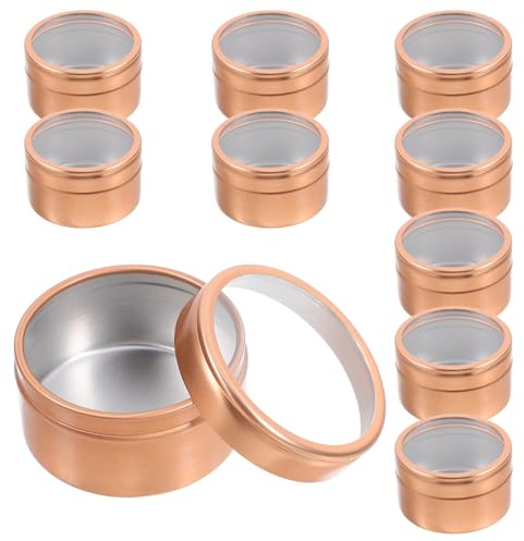 Cabilock Boite Aluminium avec Couvercle Hermétique Ronde 10 Pièces, 20ml, Légère et Compacte, Stockage Alimentaire de Café et Bonbons Lors de Diverses Occasions