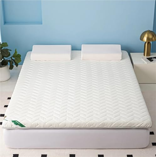 Vikbar golvmadrass 5 cm tjock bärbar enkelsäng idealisk för bäddsoffor camping sovsal (vit 70 x 170 x 5 cm)