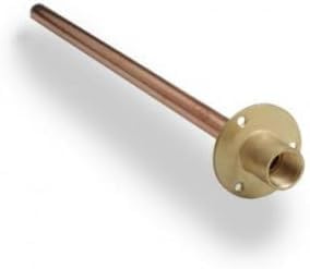 Aigher Outdoor Garden Wall Flange with Copper Tube, 1/2 BSP, 350mm, for Garden Bib Tap