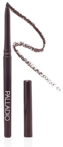 Palladio Retractable Waterproof Eyeliner, Richly Pigmented Color and Creamy, Slip Twist Up Pencil Eye Liner, Smudge Proof Long Lasting Application, All Day Wear, No Sharpener Required, Eggplant