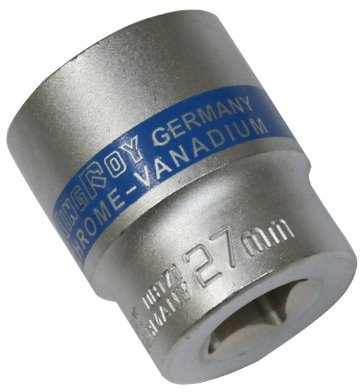 AERZETIX - C2199 - Steckschlüssel - Sechskant Nuss 27 mm - Vierkant Buchse 1/2 - CrV