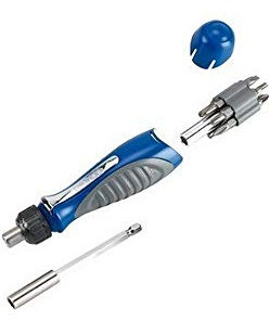 Alyco 119155 - Destornillador con carraca, prolongador y 10 puntas