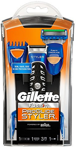 Gillette Fusion ProGlide 3-in-1 Styler, Trimmer & Razor - 2 Refills