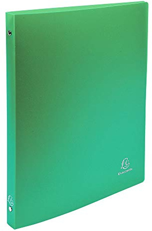 Exacompta - réf. 51193SE - 1 Classeur souple OPAK - 4 anneaux ronds diamètre 15 mm - Dos 20 mm - Dimensions extérieures : 32 x 25 cm - Format à classer A4 - Coloris : vert clair