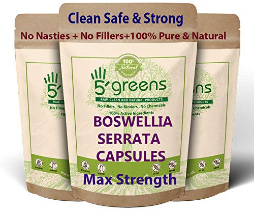 Boswellia Serrata Capsules 10:1 Extract (4600mg Equivalent) | Indian Frankincense | 90 Vegetarian Capsules| Joint Care Supplement | Natural Anti INFLAMMATORY | 5greens (90)