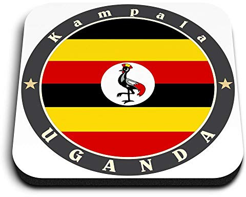 1 x Square MDF Fridge Magnet - Uganda Kampala East Africa Flag 5188