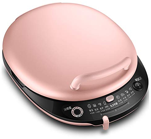 Xyanzi Le pan de Rose électrique, Plaque chauffante électrique des ménages 150o O, Plaque chauffante électrique Skillet 180 degrés Double Cuisson antiadhésive Pizza Grill Maker électrique Batterie de