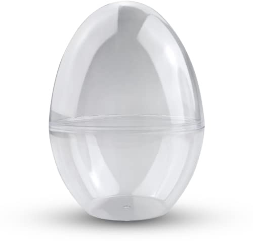 Netuno 5 Uova Trasparenti 9 cm Diametro 7 cm Uovo in plexiglass da riempire addobbi pasquali Natalizie casa Uova finte da Decorare Pasqua addobbi pasquali Natalizie casa