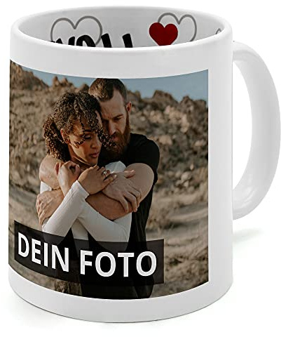 PhotoFancy® - Liebestasse mit Foto selbst gestalten - Fototasse personalisieren und bedrucken