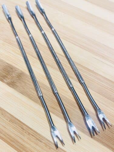 TRTO 4Pcs Seafood Pick Picks Stainless Steel Shellfish Crab Easy to Use and Cleans