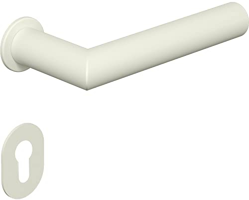 HEWI 162PBM01.230 99 Drückergarnitur Serie 162-mit Rundrosetten PZ, weiß matt,