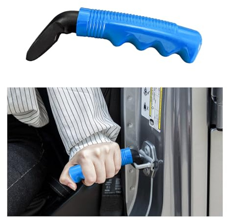 Augeny Car Door Handle for Elderly, Multifunctional Portable Vehicle Assist Support Handle, Automotive Door Assist Bar Helps Get Out, Universal Assistive Device for Seniors, Handicapped (Blue)