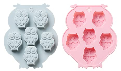 Silikonbackform 2 Stück Von 6 Mit Eulen Schokoladenformen, Silikon Eistablett, Selbstgemachtem Diy Süßigkeitenkuchen, Backformen