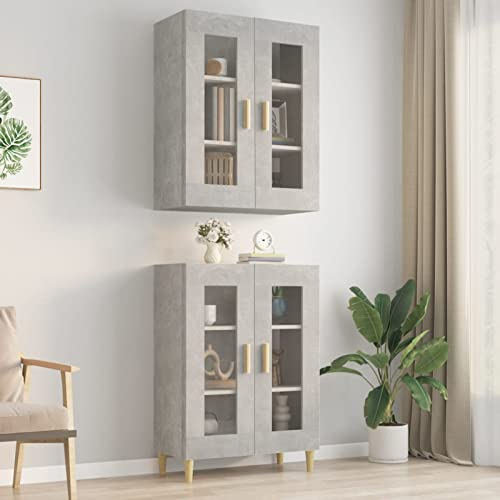 ARKEM Hängeschrank Betongrau 69,5x34x90 cm Wandschrank HäNgend HäNgeschrank Schlafzimmer Wandschrank KüChenhäNgeschrank