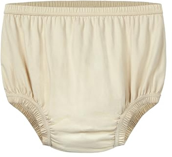 Adult Diaper Cover Silent Waterproof Plastic Rubber Pants for Incontinence Leak Protection with Light Absorbent Layer (Beige, XXX-Large)