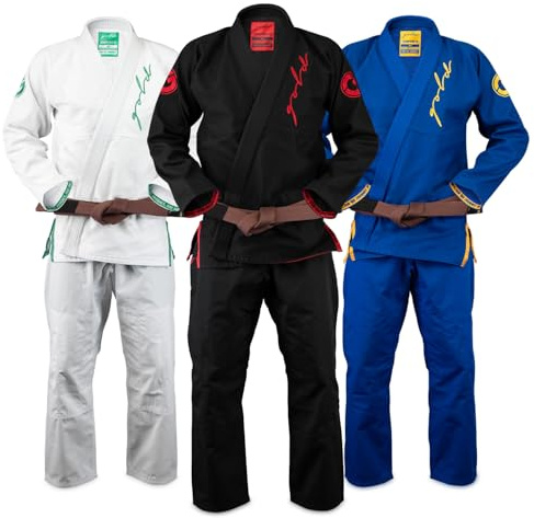 Gold BJJ Comp 380 Gi - Lightweight IBJJF Legal Jiu Jitsu Gi for Men and Women, Black, A2L