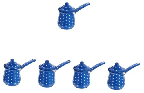 Amosfun 5 Piezas Cafetera de esmalte cafetera de tetera árabe oriental decantador de espresso cafetera cezve cafetera retro cafetera vintage contenedor de cafetera