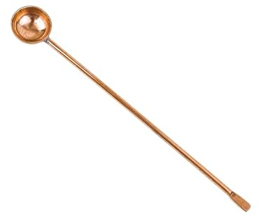 NKlaus Weihrauch löffel für weihrauch, zum Räuchern, Kupfer, 12 cm, 1 Stück | Länge: 12cm; Durchmesser: 1,5cm; Gewicht: 8g; 8g; 12 cm; 12cm; 1,5cm; copper spoon