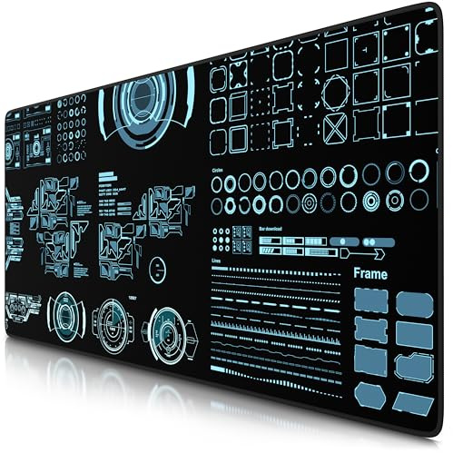 TITANWOLF Tappetino per Mouse XXL 900 x 400 – Office Mousepad – Controllo preciso del Mouse migliora la velocità e la precisione – Tenuta Stabile – Lavabile – Sottomano per Ufficio e casa