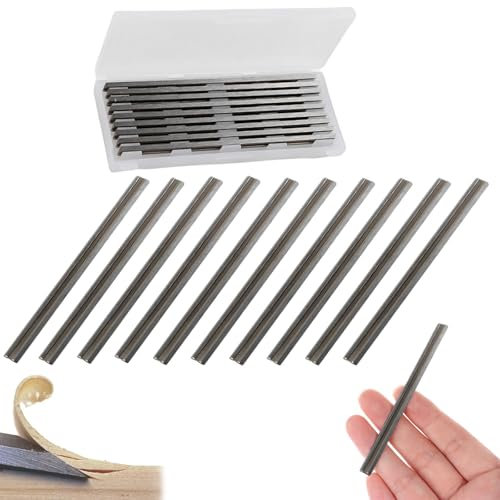 10 PCS 82mm Reversible Electric Planer Blades With Two Cutting Edges, Durable Stainless Steel, Precision Ground Professional Woodworking Suitable