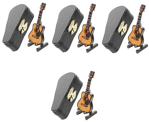 PRETYZOOM 4 Set modello di chitarra mini chitarra Souvenir chitarra giocattoli per bambino chitarra di simulazione chitarra finta chitarra per principianti chitarra per bambini Tiglio