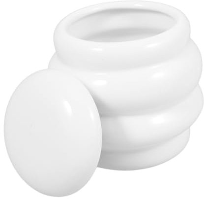 TOPBATHY Ceramic Honey Jar Lid Food Storage Jars for Tea and Snacks for Kitchen and Home Decor