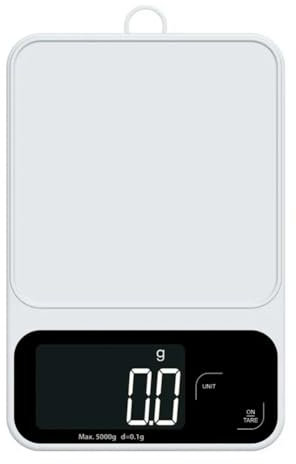 Ruuizksa Bilancia per Alimenti 5 kg/0,1 G Bilancia da Cucina Digitale Peso in Grammi e Once per Cuocere al Forno Cottura caffè Display LCD Gancio per Appendere