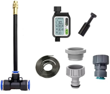 Wzxksoac Temporizador de Agua de Riego, Accesorios de para Jardín, Temporizador de Aspersores, Conjunto de Programa, Sensor de Lluvia Inteligente para Exteriores