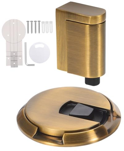 IMIKEYA Fermaporta Meccanico Adesivo Per Impieghi Gravosi Fermaporta Esterno Resistente Al Vento Design Intuitivo Pressione e Funzione Mantenimento Aperto Altezza Regolabile Montaggio