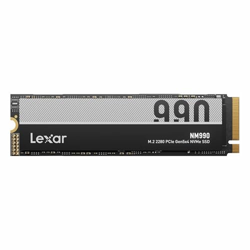 Lexar Nm990 Ssd 1tb M.2 2280 Pcie Gen5 Nvme Internes SoliD-StatE-Module (lnm990x001T-Rnnng)