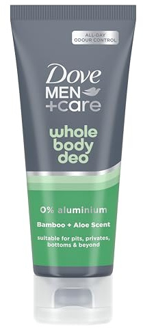 Dove Men+Care Bamboo & Aloe Whole Body Deodorant Cream 0% aluminium deodorant for men for all-day odour control 75 ml