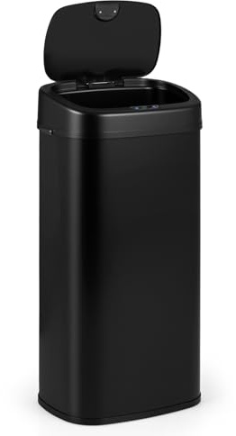COSTWAY Pattumiera da 68L, Cestino per la Spazzatura con Sensore di Movimento a Infrarossi e Design a Doppia Zona, Bidone Automatico Senza Contatto per Cucina, Ufficio e Soggiorno (68 L)