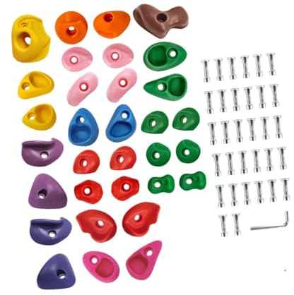 mophrati Kletterwand Set mit Klettergriffen und Baumklettergriffen für Erwachsene, die Kletterparcours Training absolvieren