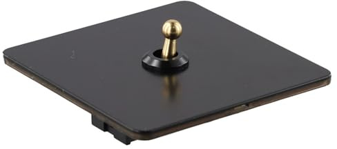 GLFLOW Interruptor de luz, interruptor de luz dorado, interruptor de luz de oro mate cepillado 86, acero inoxidable y latón para enchufe de palanca, placa de pared elegante para decoración del hogar