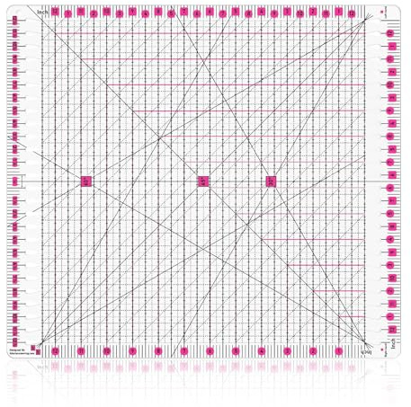 Patchwork Lineal, 12x12 Inch Quilt Lineal Schneiderlineal Large Size Nählineal Groß Patchwork Zubehör for Fabric Cutting und Sewing