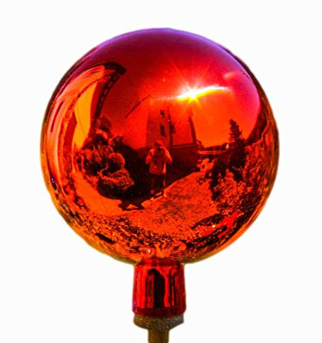 Lauschaer Glaskunst Thüringer Rosenkugel - 15 cm - Orange