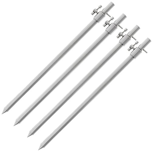 g8ds 4X Edelstahl Bankstick Medium 30-50 cm Rutenhalter Rutenauflage Rodpod