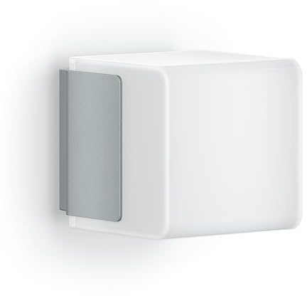 Steinel LED Außenleuchte L 835 SC Connect, smarte Außenwandleuchte, Bewegungsmelder, dimmbar, vernetzbar per App, Zeitplan, 3000 K, 9.1 W, Silber